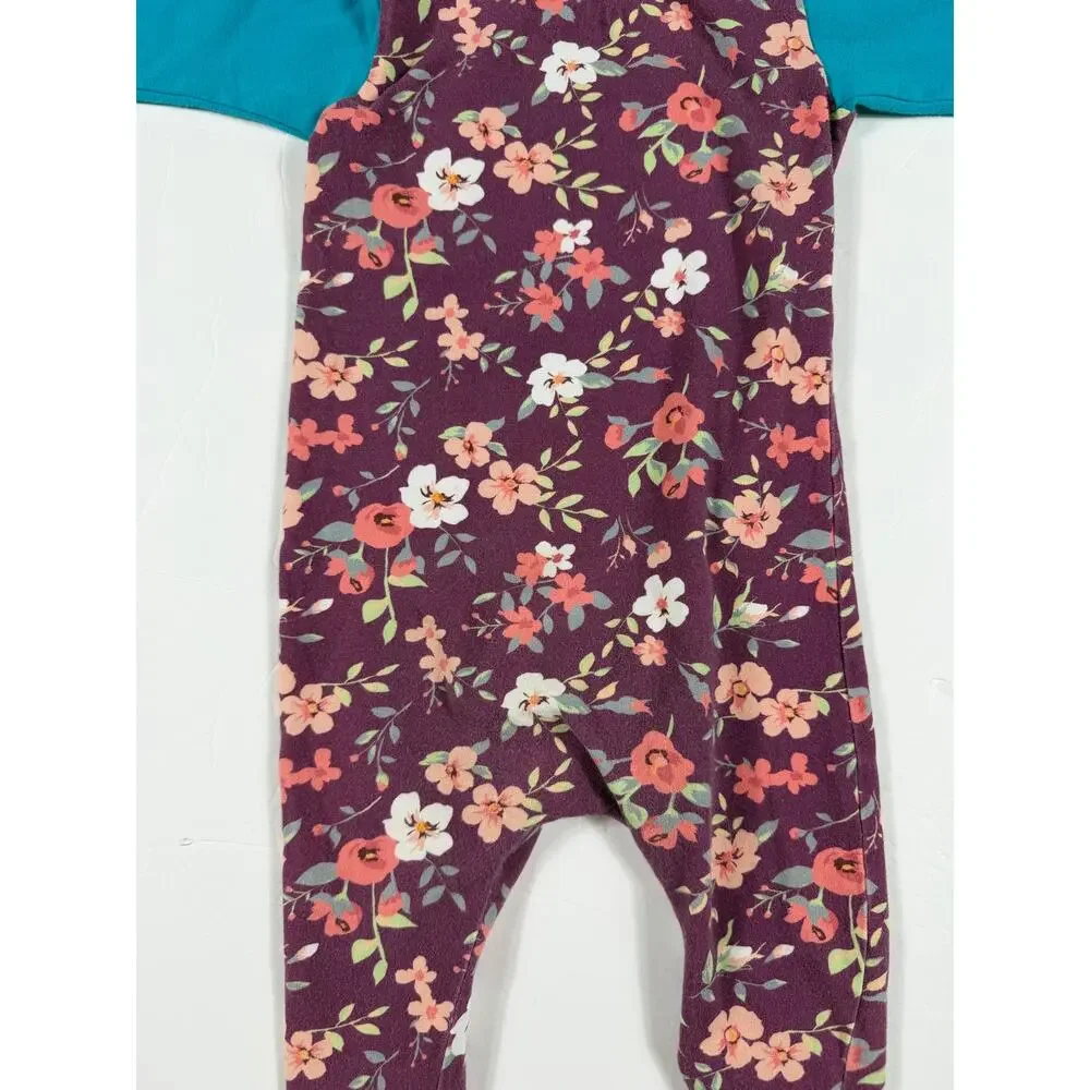 Rags Native Romper Floral HTF Graphic size 12-18 Months